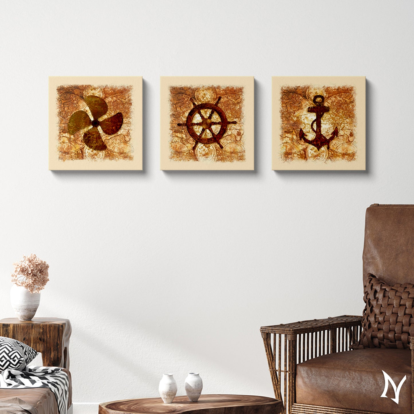 Nautical Anchor Wall Art Canvas