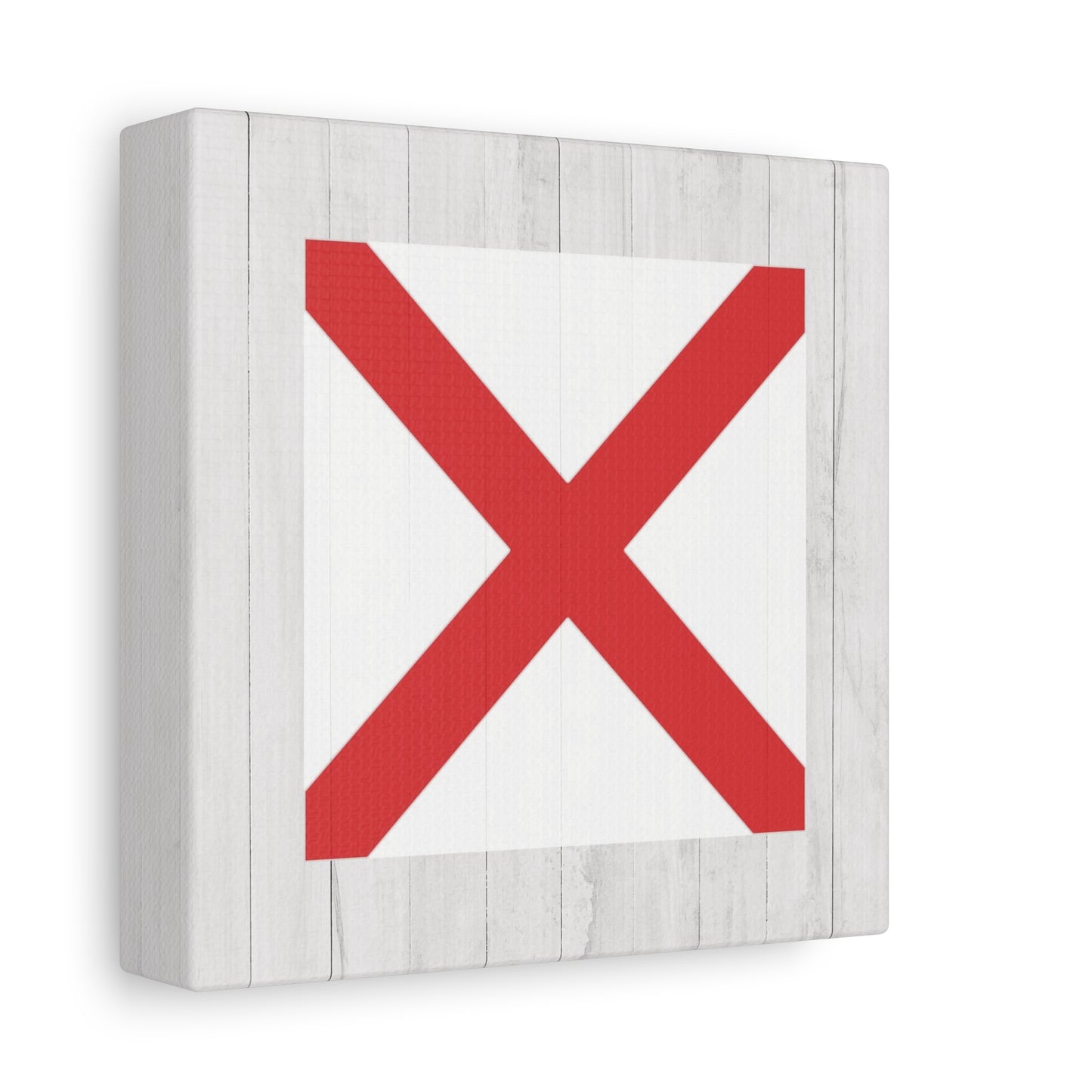 Nautical Flag Canvas Wall Art - Letter V