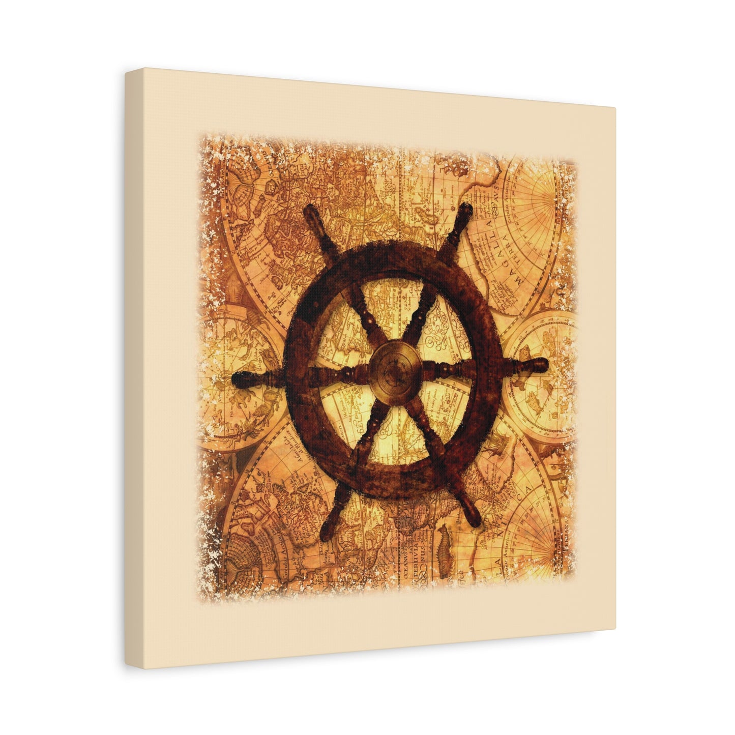 Ship Wheel Wall Art Canvas