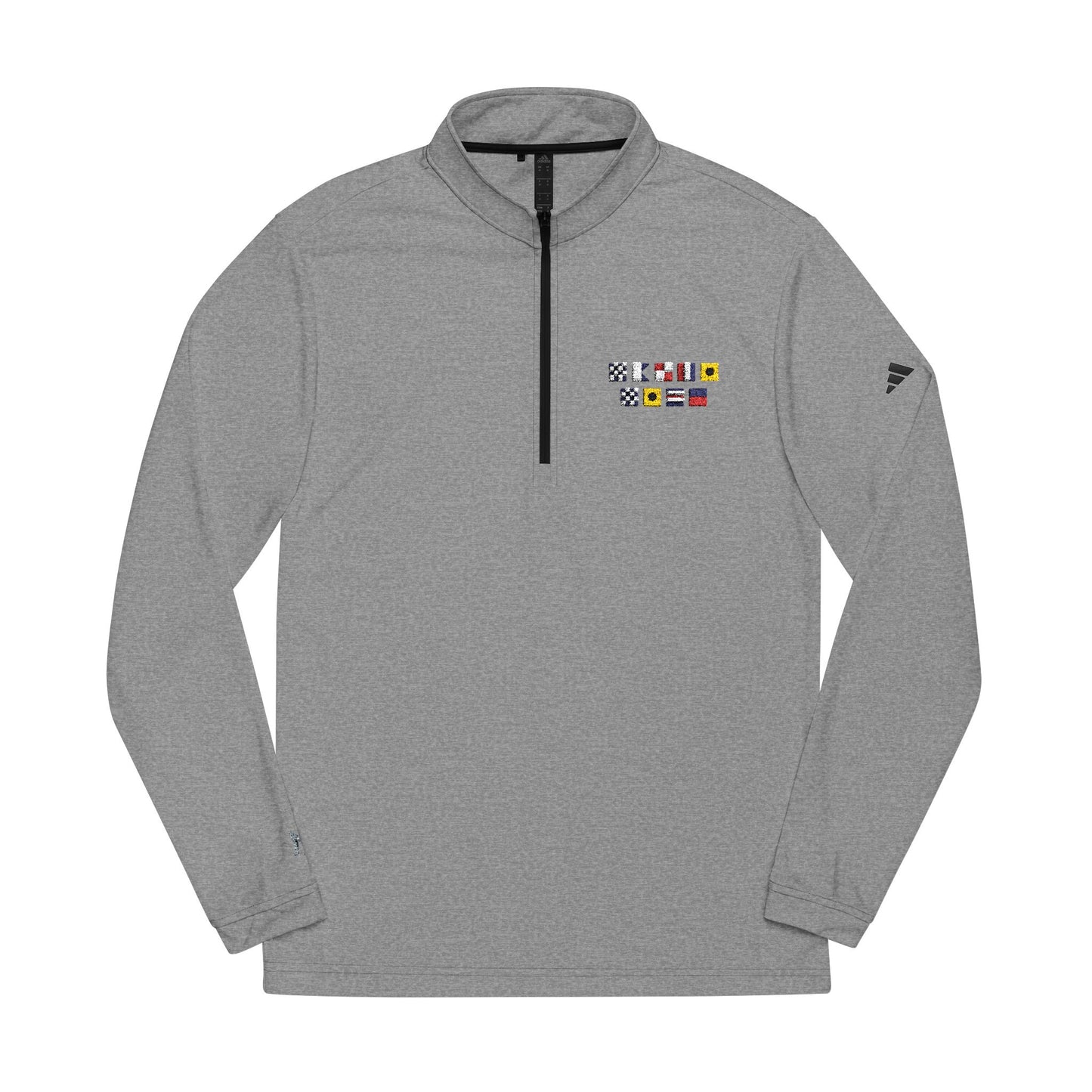 NAUTI & NICE Embroidered Nautical Flags Adidas® Quarter-Zip Pullover