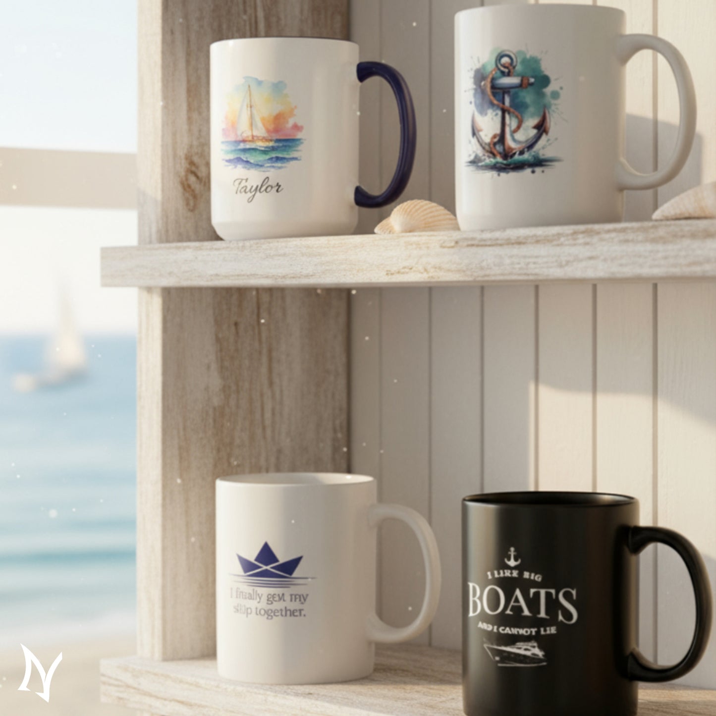 Nautical-Inspired & Personalized Coffee Mugs