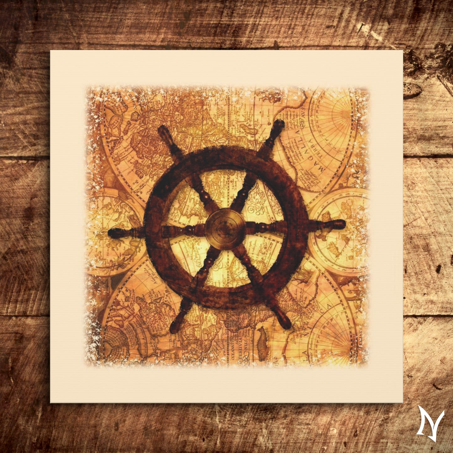 Ship Wheel Wall Art Canvas