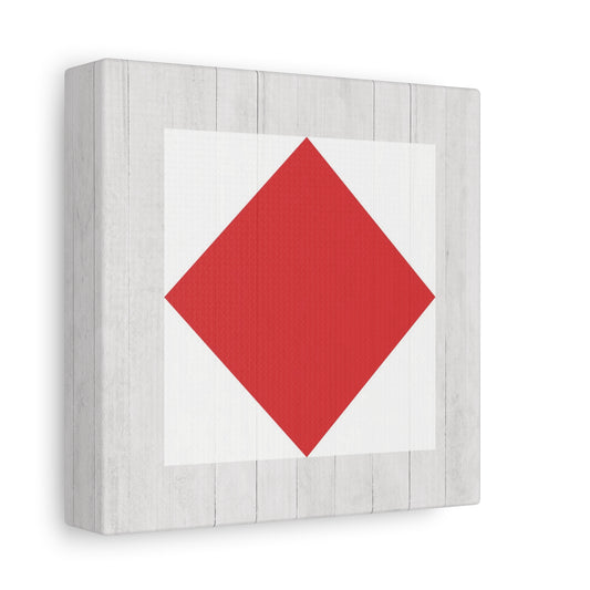 Nautical Flag Canvas Wall Art - Letter F