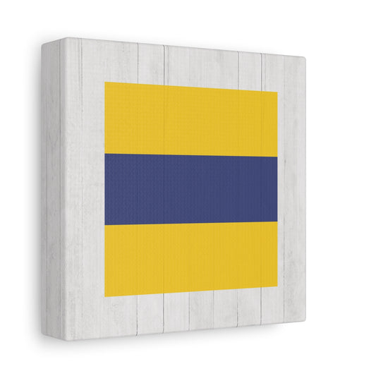 Nautical Flag Canvas Wall Art - Letter D