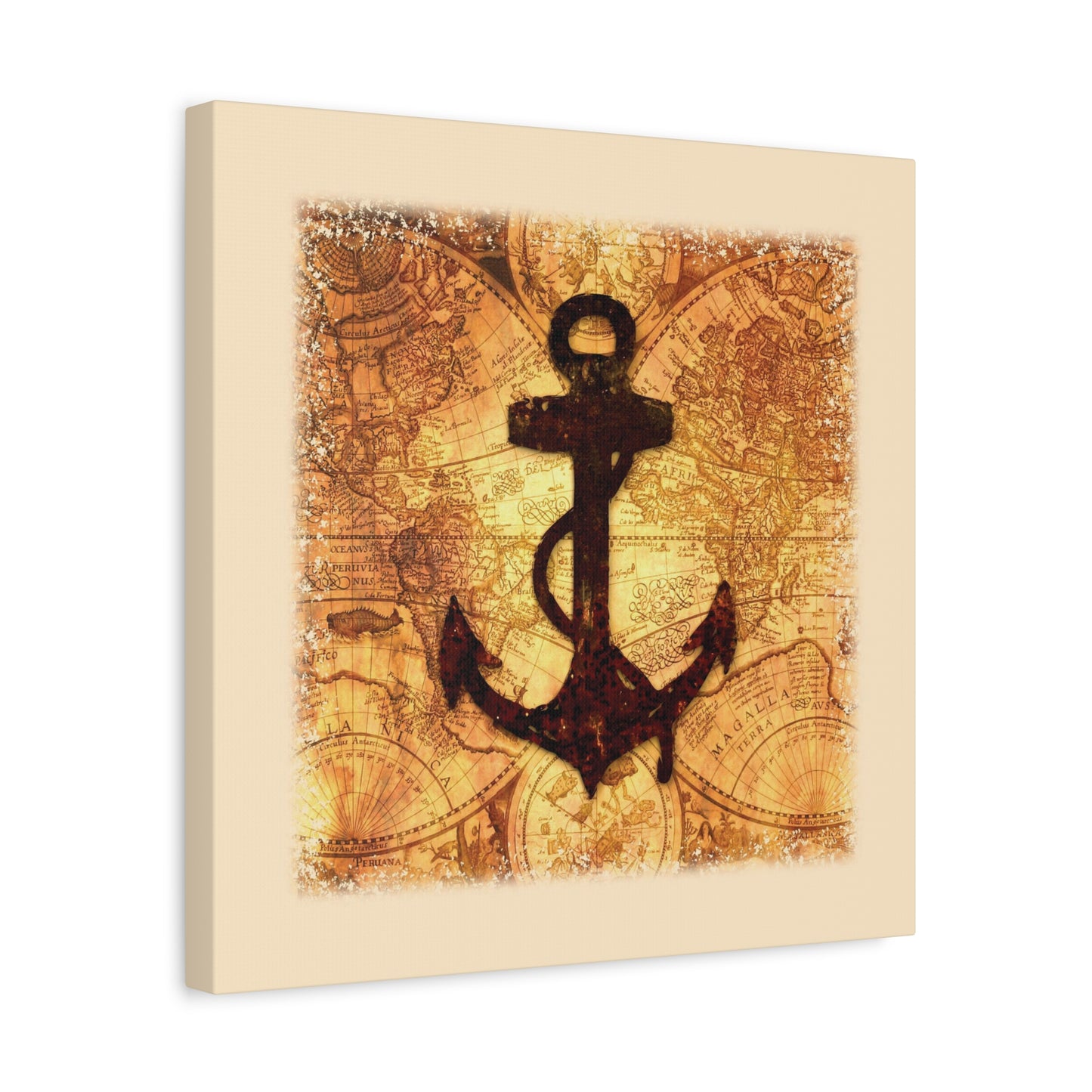 Nautical Anchor Wall Art Canvas