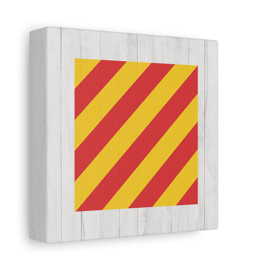 Nautical Flag Canvas Wall Art - Letter Y