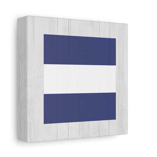 Nautical Flag Canvas Wall Art - Letter J