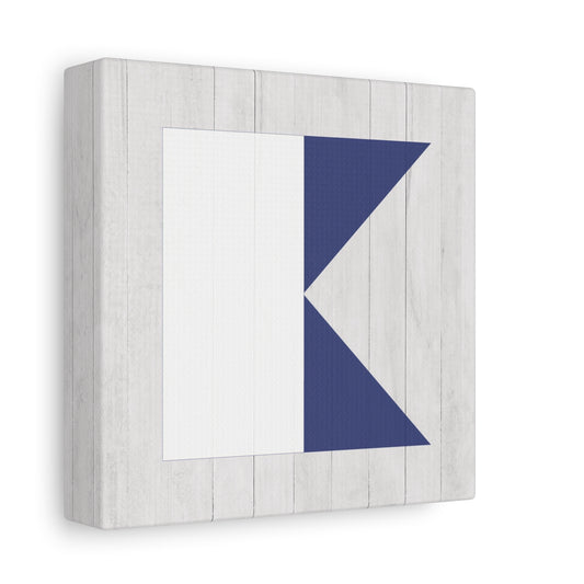 Nautical Flag Canvas Wall Art - Letter A