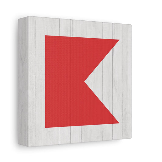 Nautical Flag Canvas Wall Art - Letter B