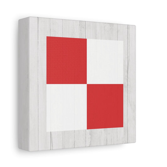 Nautical Flag Canvas Wall Art - Letter U