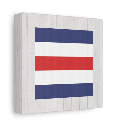 Nautical Flag Canvas Wall Art - Letter C