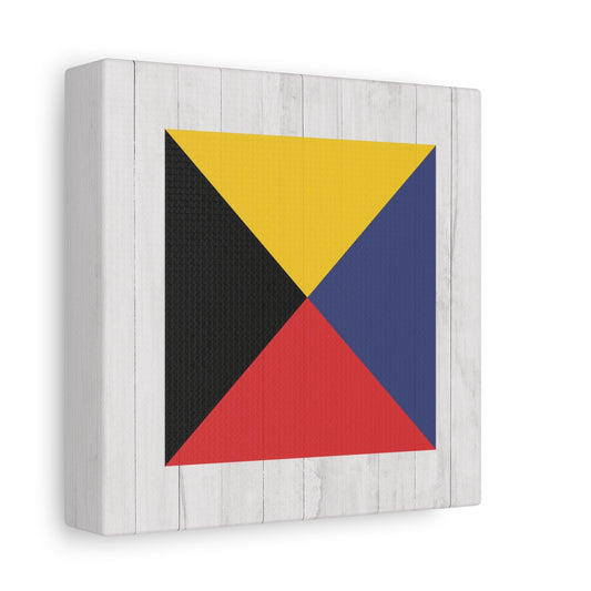 Nautical Flag Canvas Wall Art - Letter Z