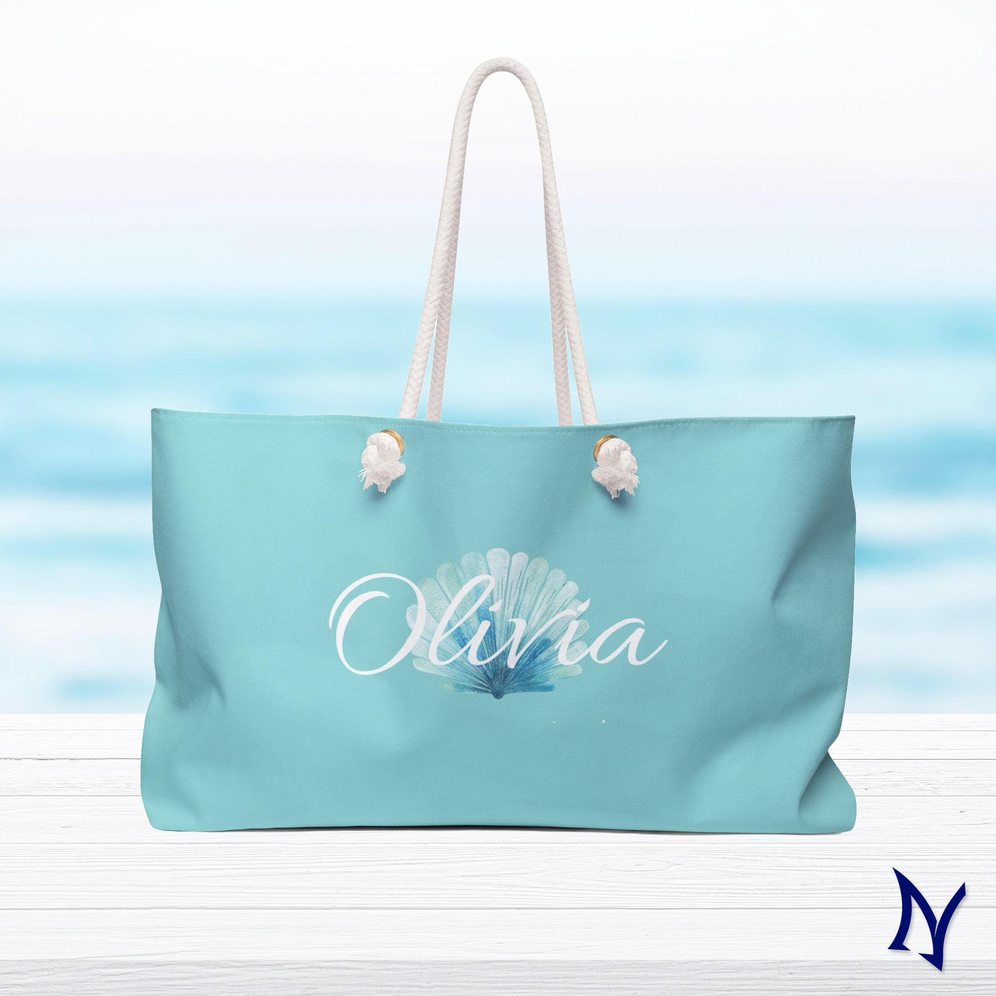Personalized Clamshell Beach Bag