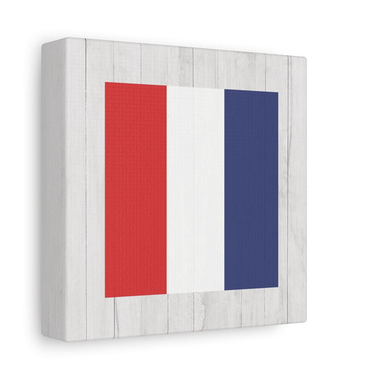 Nautical Flag Canvas Wall Art - Letter T