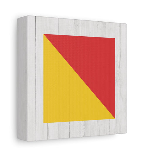 Nautical Flag Canvas Wall Art - Letter O