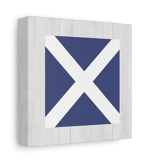Nautical Flag Canvas Wall Art - Letter M