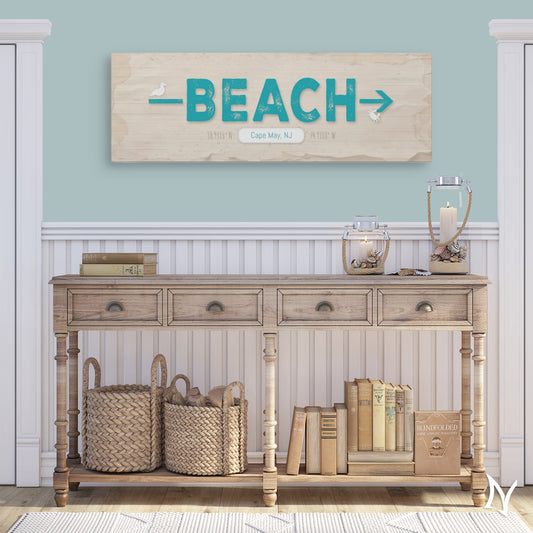 Beach This Way Wall Art - Personalize It!
