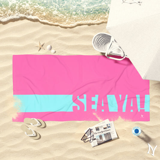 SEA YA! Beach Towel | Cotton Candy