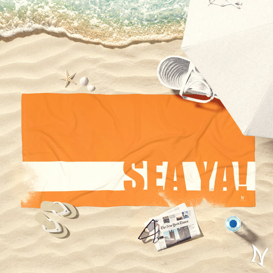 SEA YA! Beach Towel | Creamsicle