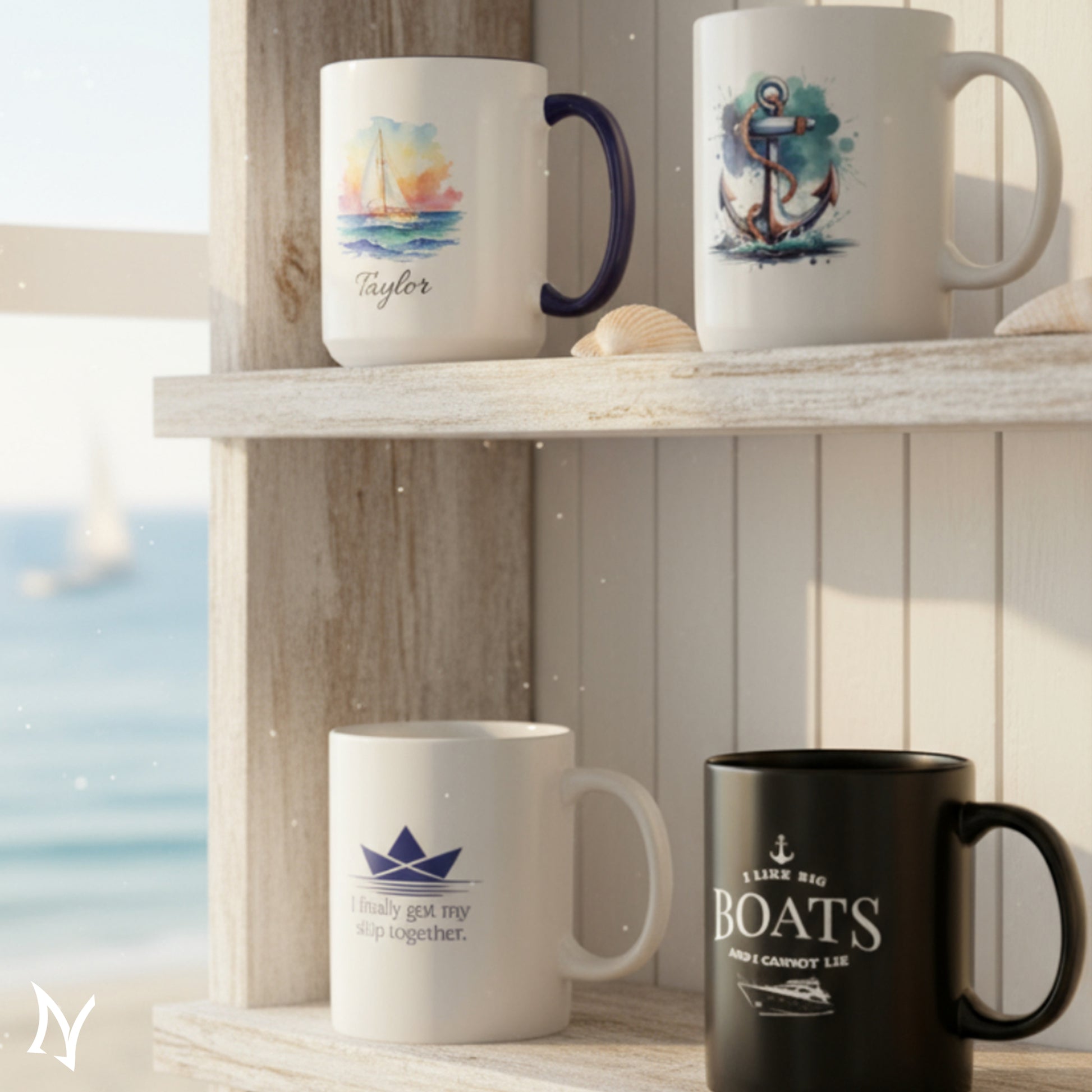 Nautical-Inspired & Personalized Coffee Mugs