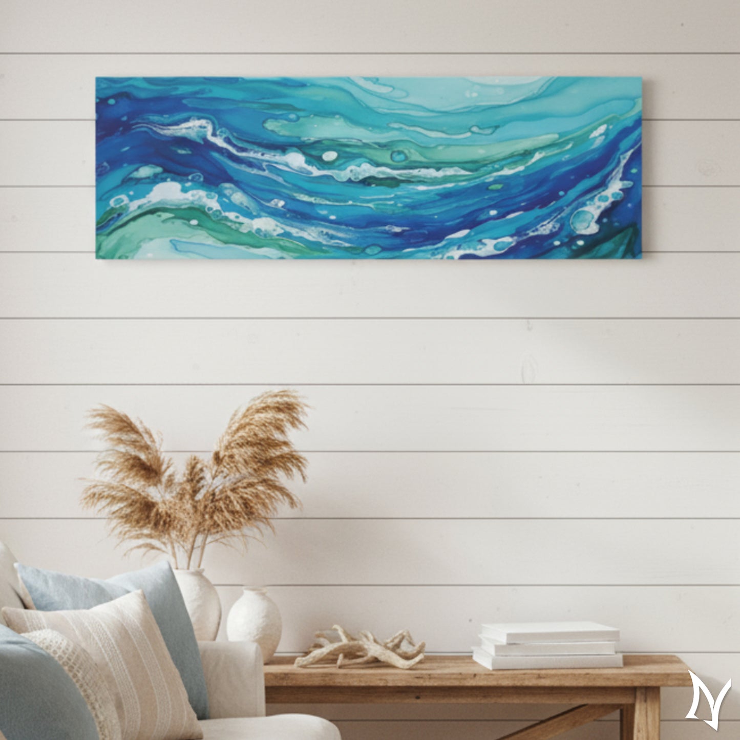 Abstract Ocean Waves Wall Art