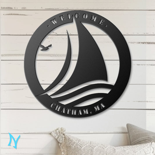 Sailboat Metal Sign - Personalize It!