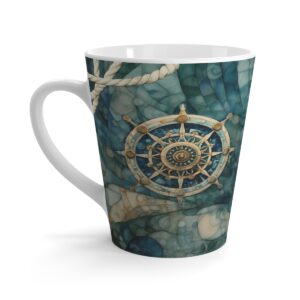 Compass Rose Ship Wheel Coffee Mug