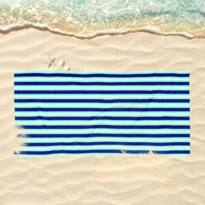 Blue Striped Beach Towel