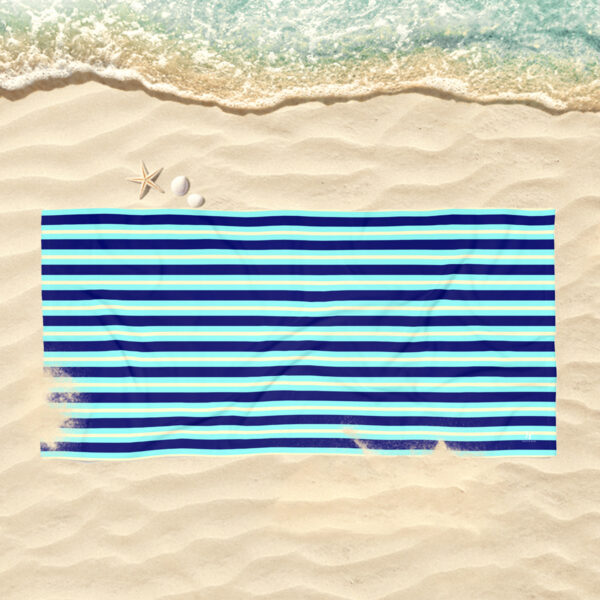 Blue Striped Beach Towel