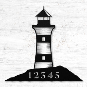 Lighthouse Metal Sign