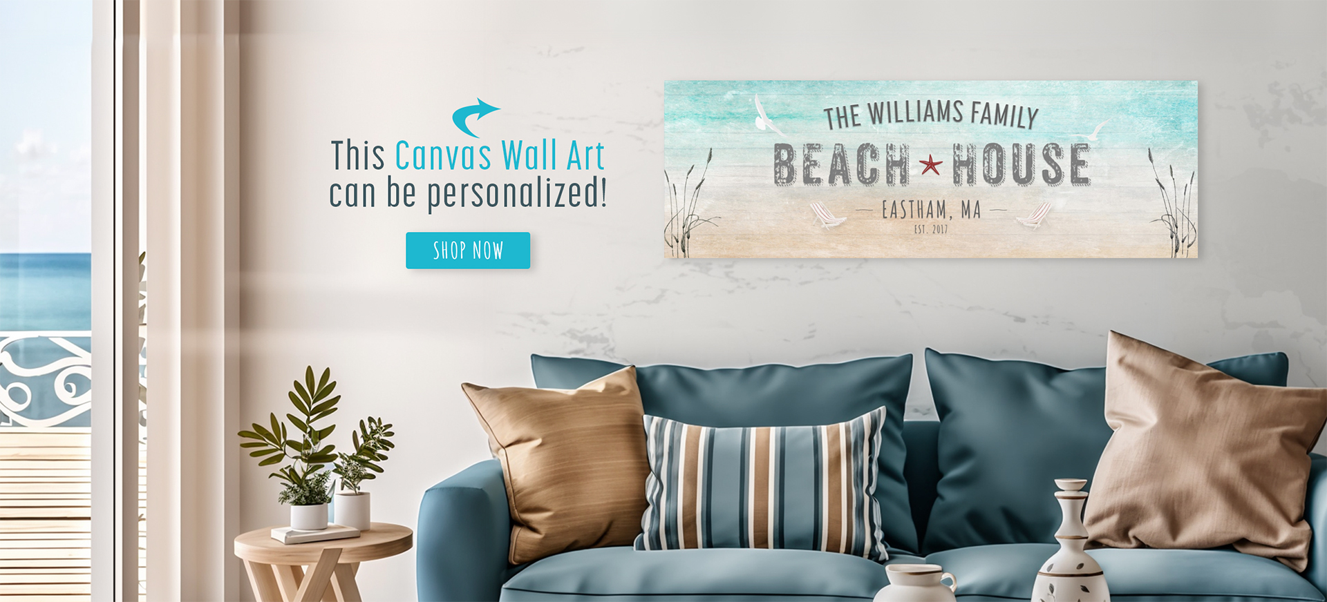 Personalized Beach House Wall Art