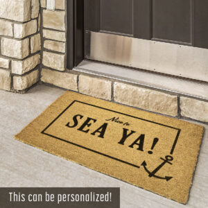 Welcome Doormat With Anchor