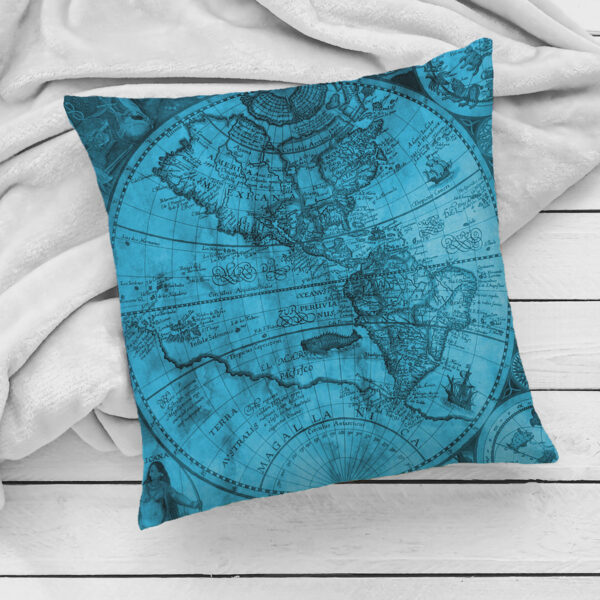 World Map Pillow